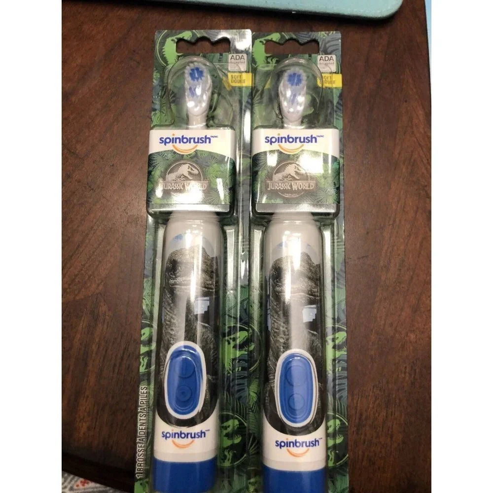 Arm & Hammer, Kids Spinbrush, Jurassic World, Soft Powered Toothbrush- Pack of 2